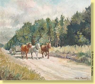 Le chariot attelé dans les Ardennes