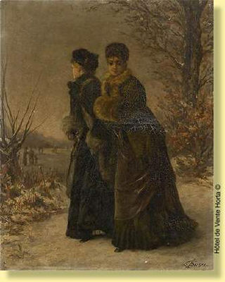 Élégantes aux manchons s'apprêtant à patiner by Léon Becker - Auction record, sale price, and art valuation. Compare with similar artists and explore comparable artworks.