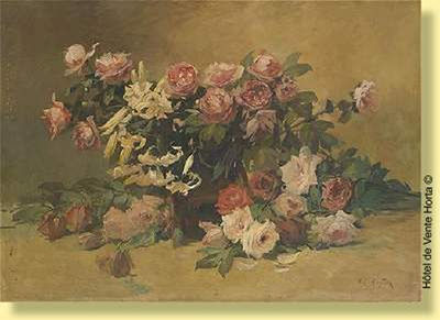 Composition florale aux roses by Alfred Ruytinx - Auction record, sale price, and art valuation. Compare with similar artists and explore comparable artworks.