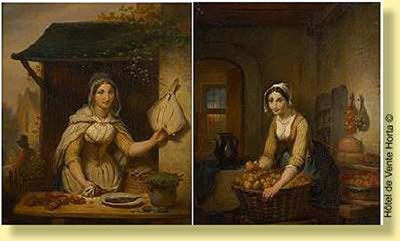 "La marchande de fruits" (pair)