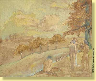 Baigneuses en bord de rivière