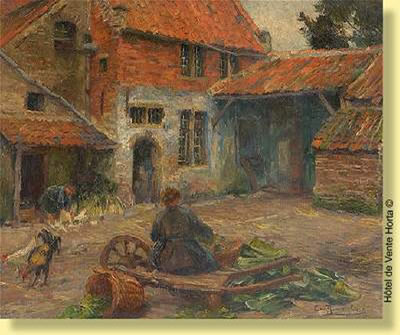 Cour de ferme animée