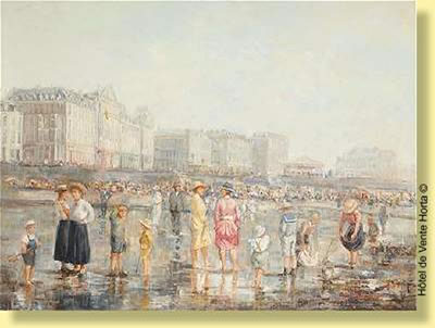 Plage animée by Johannes Josephus Hovener - Auction record, sale price, and art valuation. Compare with similar artists and explore comparable artworks.