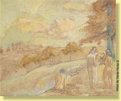 Baigneuses en bord de rivière