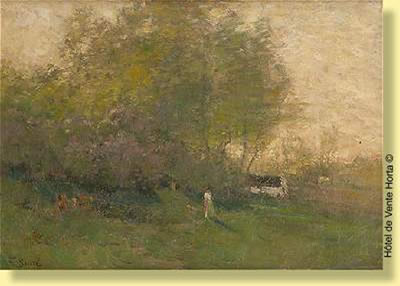 Jeune femme à l'orée du bois