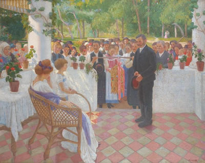 La visite by Lajos Kunffy - Auction record, sale price, and art valuation. Compare with similar artists and explore comparable artworks.
