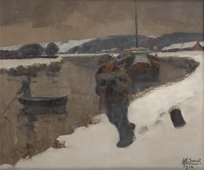Le haleur en hiver by Jean Baptiste Scoriel - Auction record, sale price, and art valuation. Compare with similar artists and explore comparable artworks.