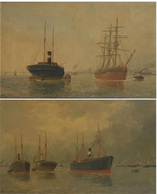 "Cargo" et "Trois-mâts", (a pair)