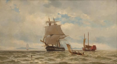 Jonques et trois-mâts sur fond de paysage montagneux by Jacob Eduard Van Beest - Auction record, sale price, and art valuation. Compare with similar artists and explore comparable artworks.