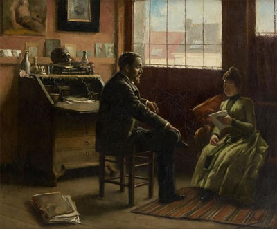 Couseuse dans un intérieur