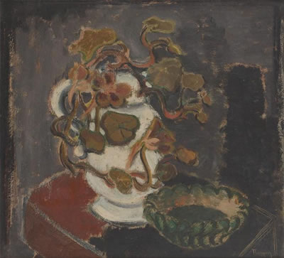 Composition au vase sur guéridon