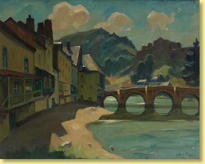 Vue du Pont de Liège à Bouillon
