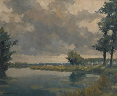 Ciel d'orage sur la Lys by Karel Van Lerberghe - Auction record, sale price, and art valuation. Compare with similar artists and explore comparable artworks.