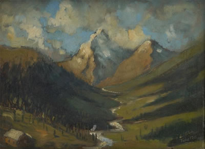 Paysage montagneux by Henri Theatre - Auction record, sale price, and art valuation. Compare with similar artists and explore comparable artworks.