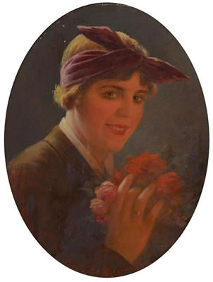 Élégante au bouquet de roses by Louis Serendat De Belzim - Auction record, sale price, and art valuation. Compare with similar artists and explore comparable artworks.