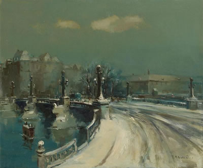 Pont sous la neige by Martin Bolle - Auction record, sale price, and art valuation. Compare with similar artists and explore comparable artworks.