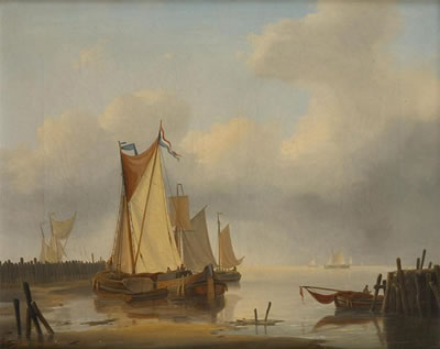 Pêcheur à la marée descendante