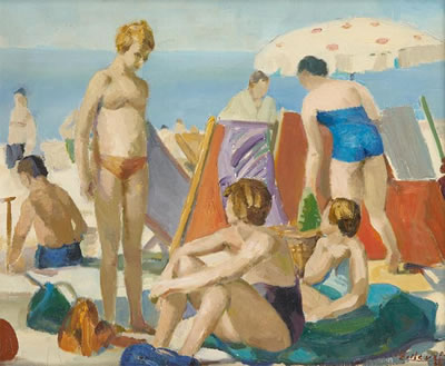 Baigneuses en bord de mer