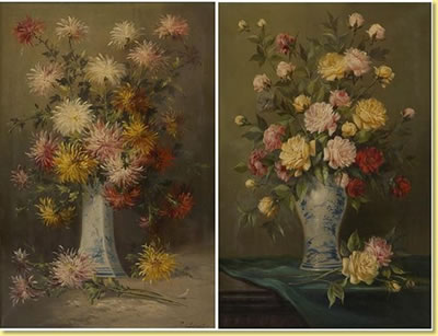 Vase fleuri (a pair)