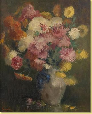 Vase fleuri.