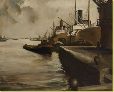 Remorqueur et cargo à quai. by Lucien Staquet - Auction record, sale price, and art valuation. Compare with similar artists and explore comparable artworks.
