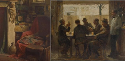 Au café du commerce" et "Intérieur de l'artiste". by Georges Van Raemdonck - Auction record, sale price, and art valuation. Compare with similar artists and explore comparable artworks.