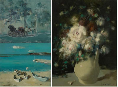 Marine", "Fiacre" et "Fleurs