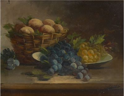 Composition aux raisins et prunes. by Georges Duval - Auction record, sale price, and art valuation. Compare with similar artists and explore comparable artworks.