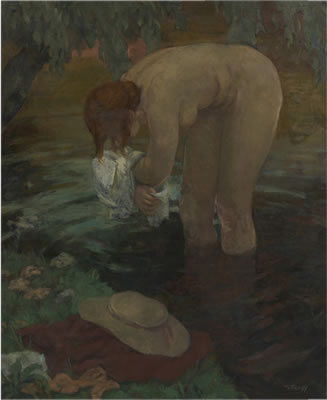 Jeune baigneuse nue by Georges Rogy - Auction record, sale price, and art valuation. Compare with similar artists and explore comparable artworks.