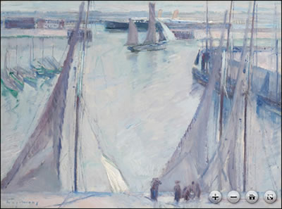 Deux-mâts quittant le port
