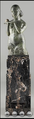 Sample artwork by Philippe Wolfers (1852 - 1929), known for figure painting, female nude sculpture, jewelry and silverware design - View similar artists and auction records