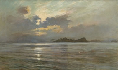Coucher de soleil sur La Manche