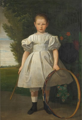 Jeune fille au cerceau by Theodore Vuylsteke De Laps - Auction record, sale price, and art valuation. Compare with similar artists and explore comparable artworks.