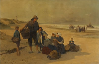 Sample artwork by Felix Cogen (1838 - 1907), known for figure, genre, landscape paintings - View similar artists and auction records