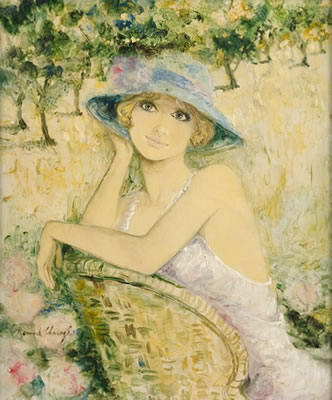 Anne dans son jardin