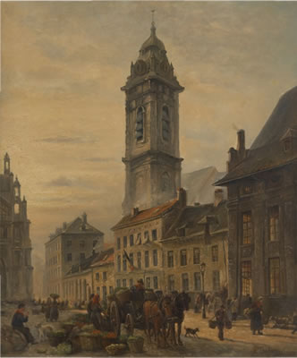 Les préparatifs du marché matinal