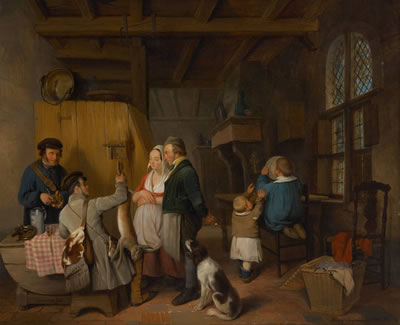 Retour de chasse. by Henri Joseph Gommarus Carpentero - Auction record, sale price, and art valuation. Compare with similar artists and explore comparable artworks.
