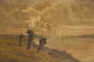 Coucher de soleil sur l'Escaut