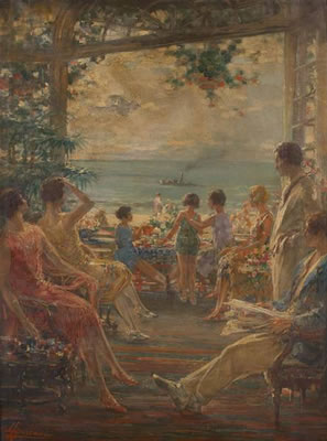 Famille sous la pergola
