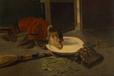 "Le singe et la tortue".