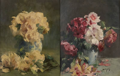 Vase fleuri de roses. (pair) by Ernest Betigny - Auction record, sale price, and art valuation. Compare with similar artists and explore comparable artworks.