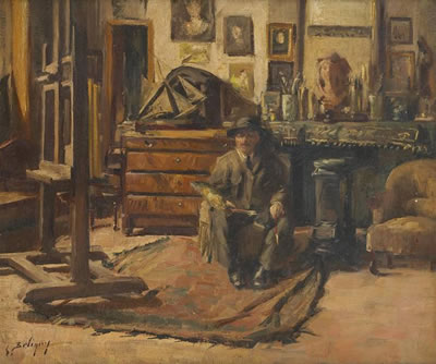 Portrait de l'artiste dans son atelier