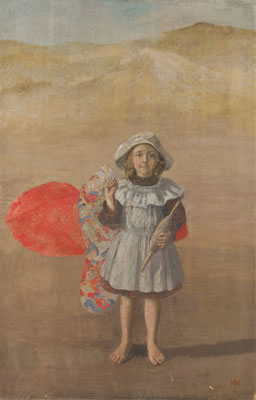 Jeune fille dans les dunes