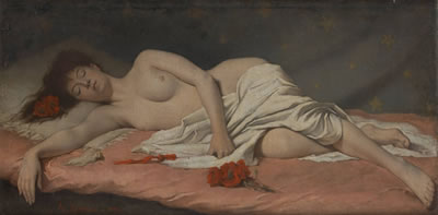 Nu aux fleurs.