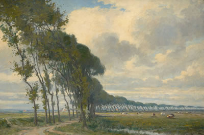 Sample artwork by William Battaille (1867 - 1933), known for landscape, figure, genre painting - View similar artists and auction records