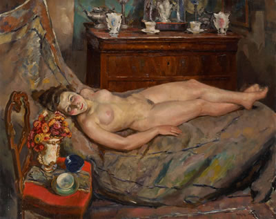Young girl lying naked. by Laszlo De Nagy - Auction record, sale price, and art valuation. Compare with similar artists and explore comparable artworks.