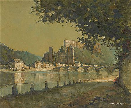 Vue du port de Huy