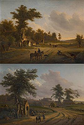 Paysages animés (a pair) by Jean Baptiste De Jonghe - Auction record, sale price, and art valuation. Compare with similar artists and explore comparable artworks.
