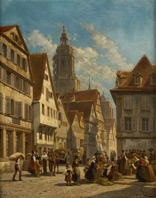 Vue du marché de Winttenberg