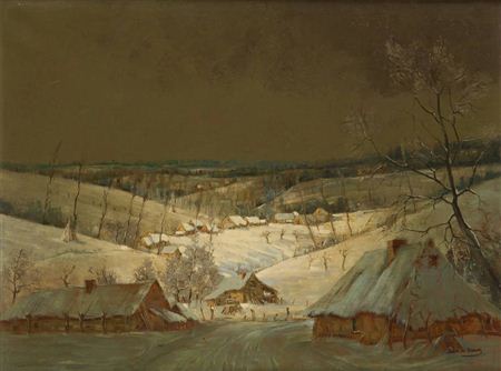 Paysage hivernal enneigé